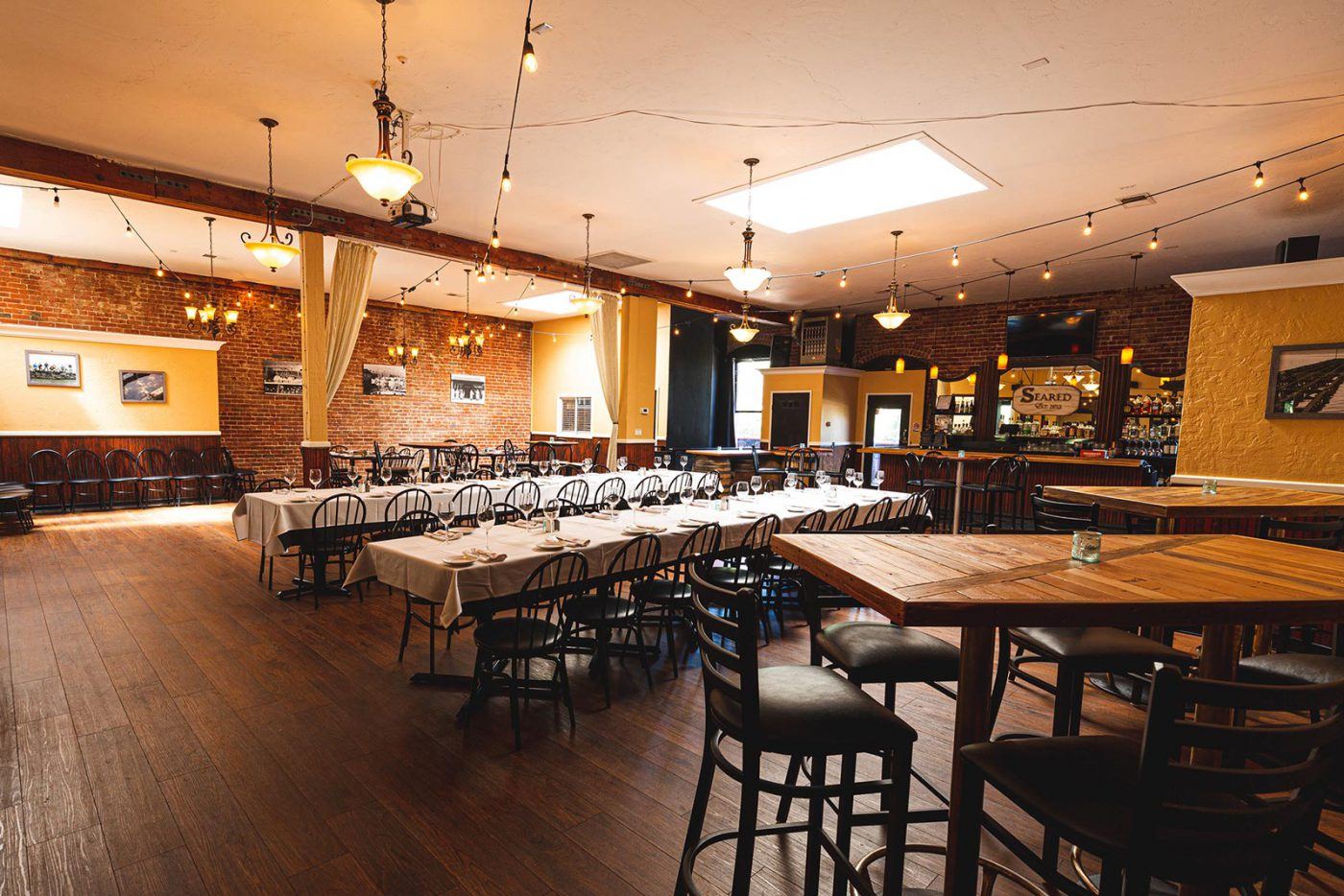 the river room available for private events at seared in petaluma
