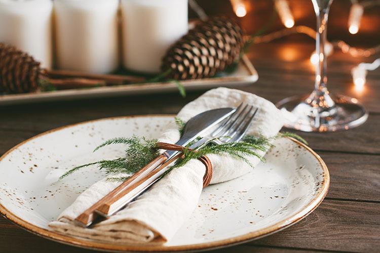 Christmas Eve Dinner table setting