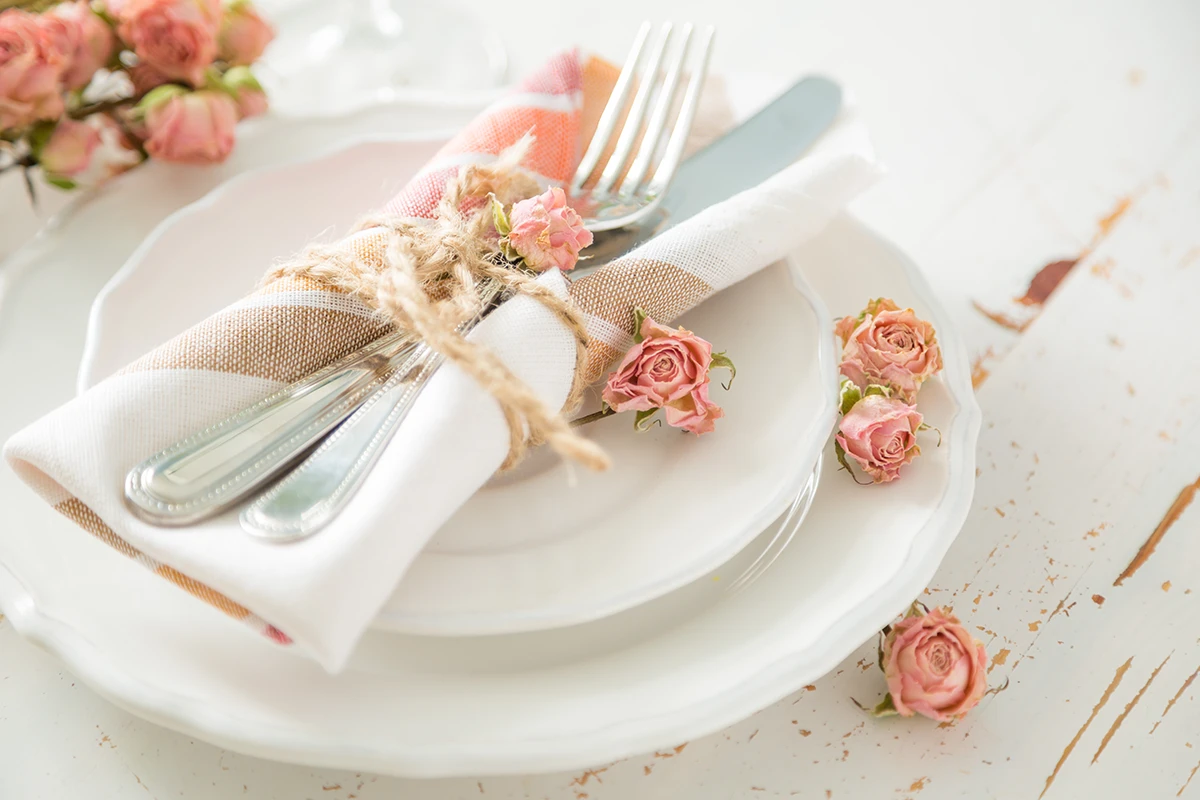 Beautiful table setting for Mother's Day celebration